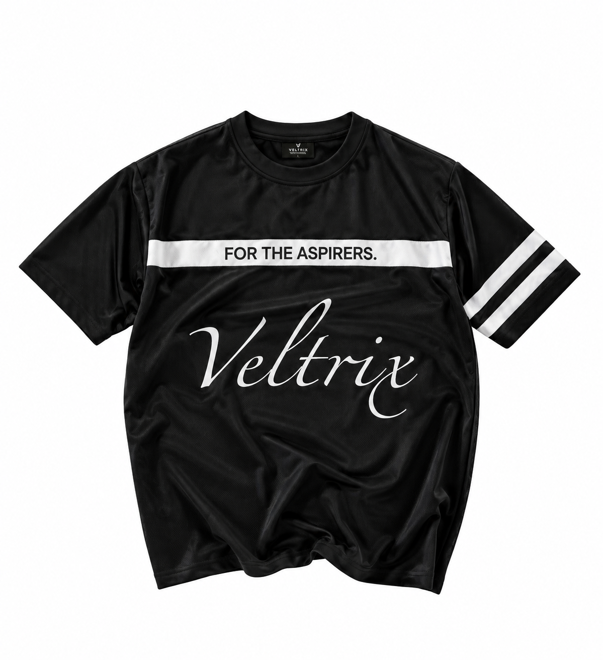 Black Mesh Jersey Tee