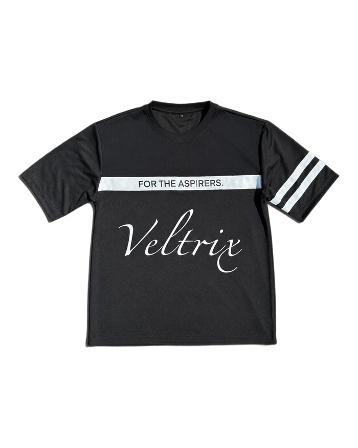 Black Mesh Jersey Tee