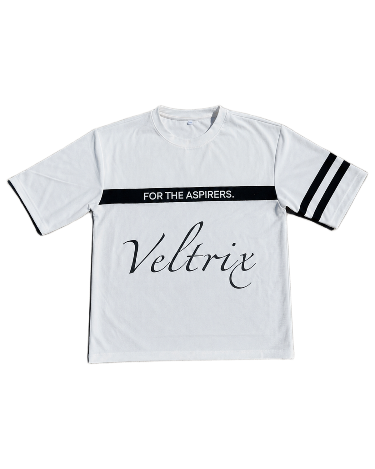 White Mesh Jersey Tee